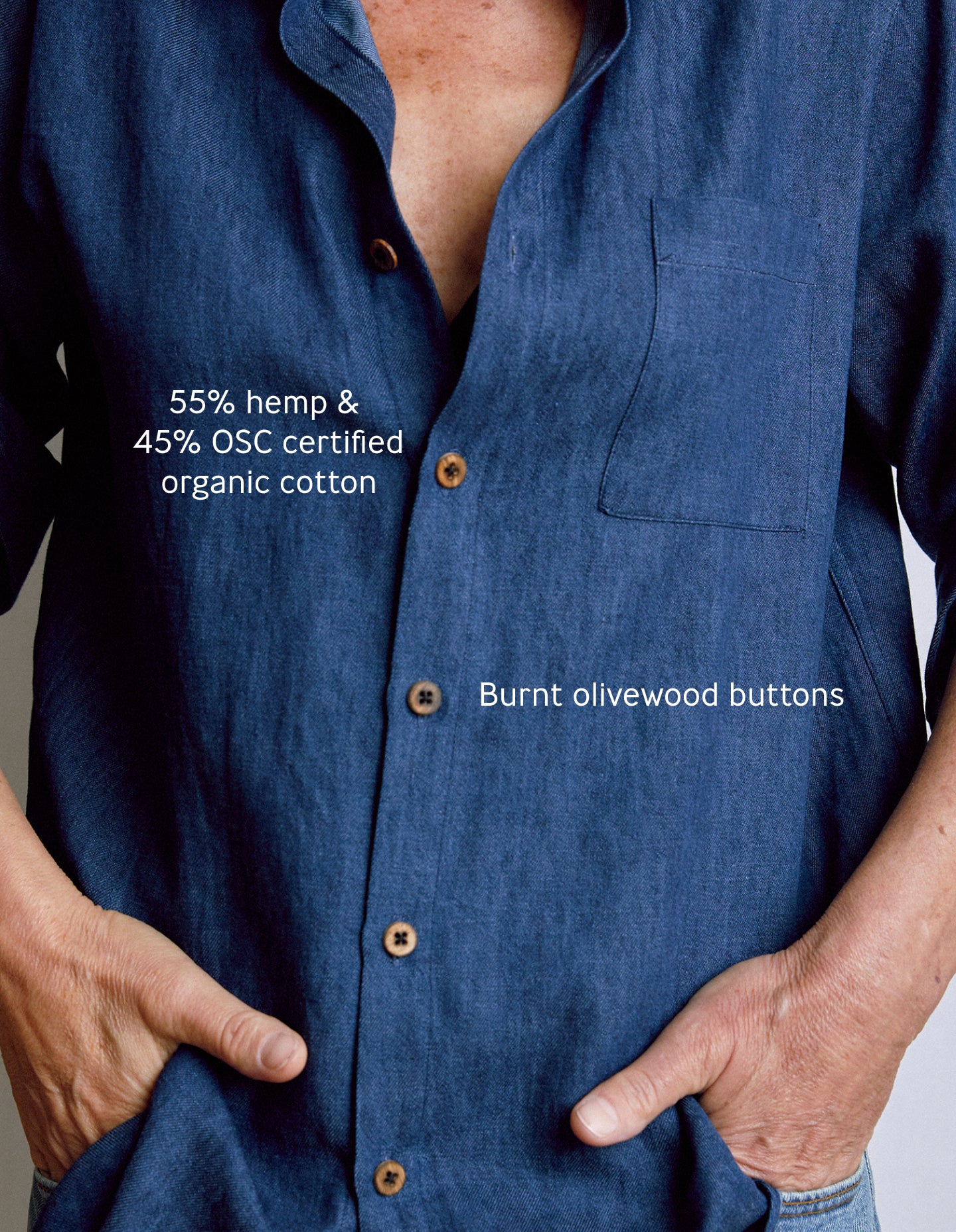 The New Oxford (Indigo Hemp Denim)
