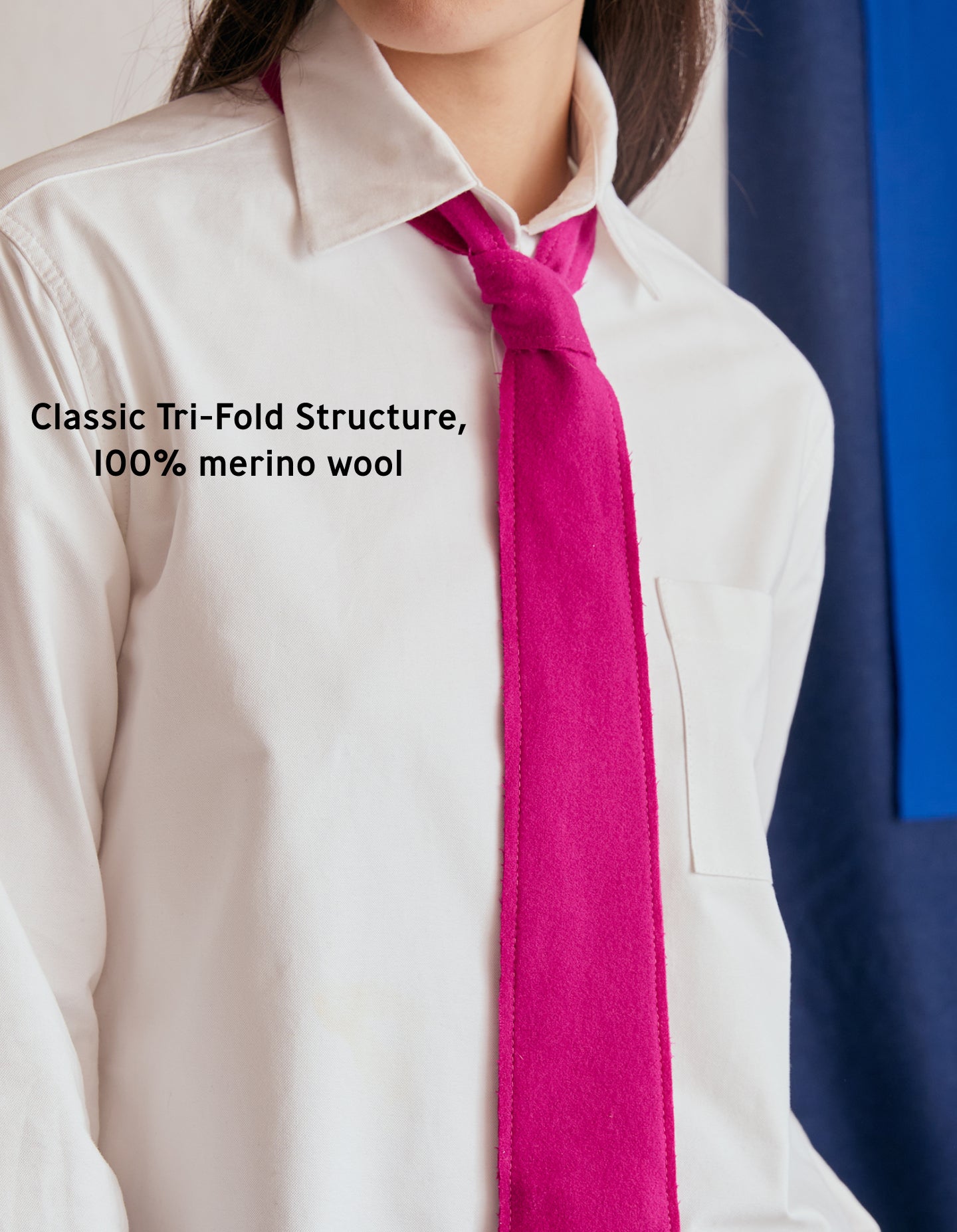 The Tie (Hot Hot Pink Merino Wool)