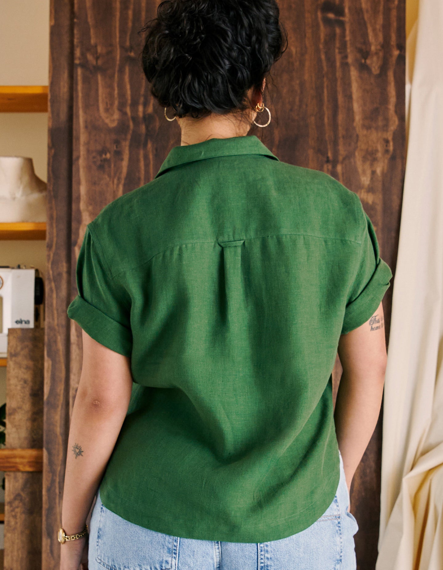 The Studio Shirt (Prospect Green Linen)