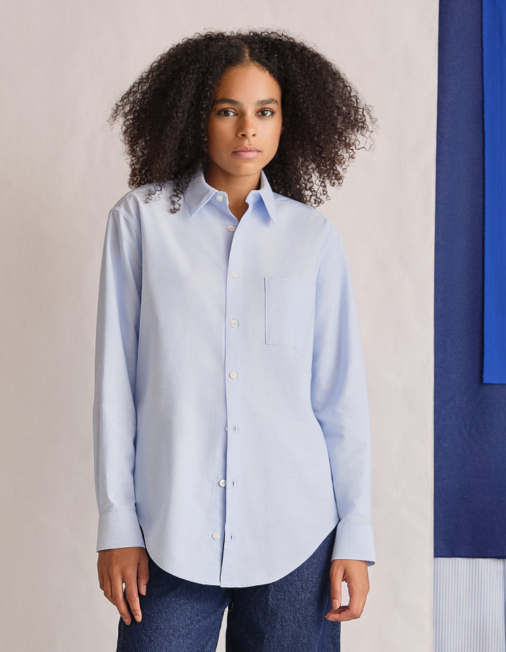 The New Oxford (Brighton Blue Organic Cotton)