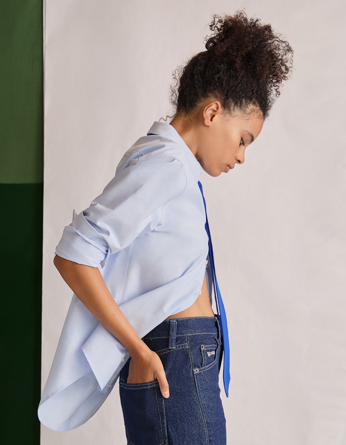 The New Oxford (Brighton Blue Organic Cotton)