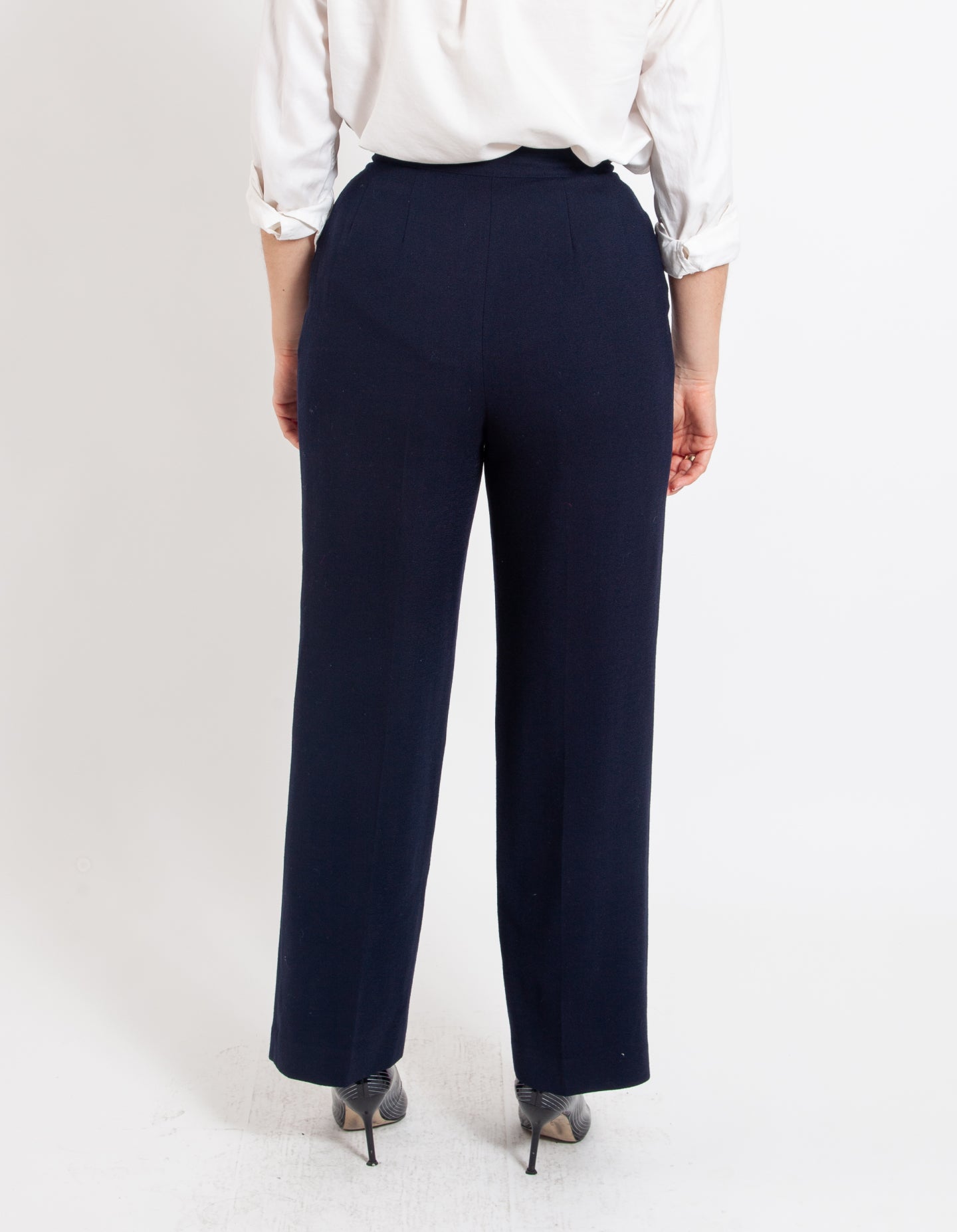 Vintage Navy Wool Trouser