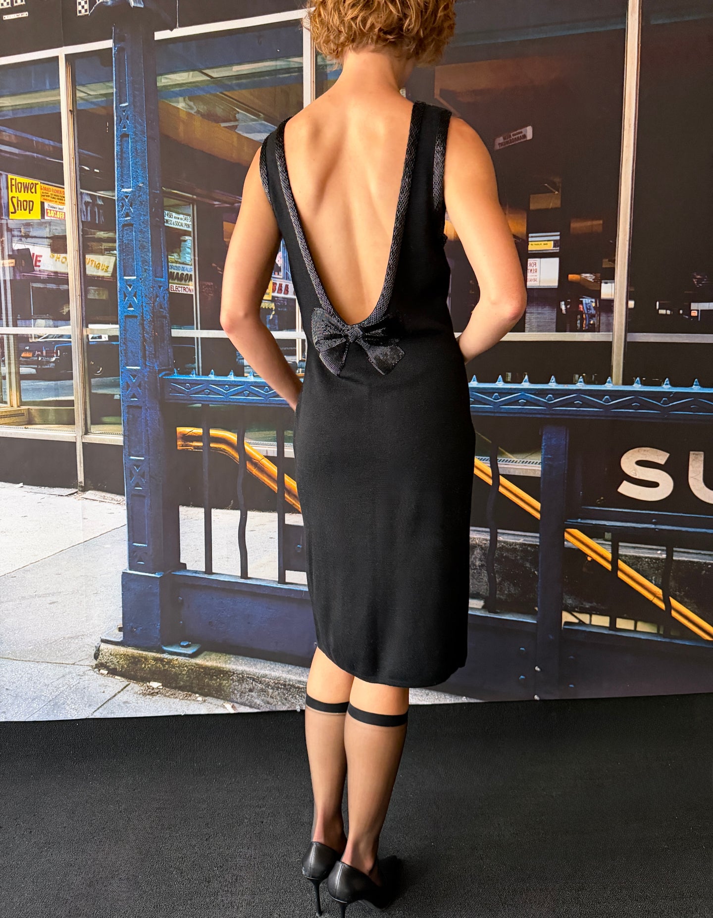 Vintage Wool Beaded Dress