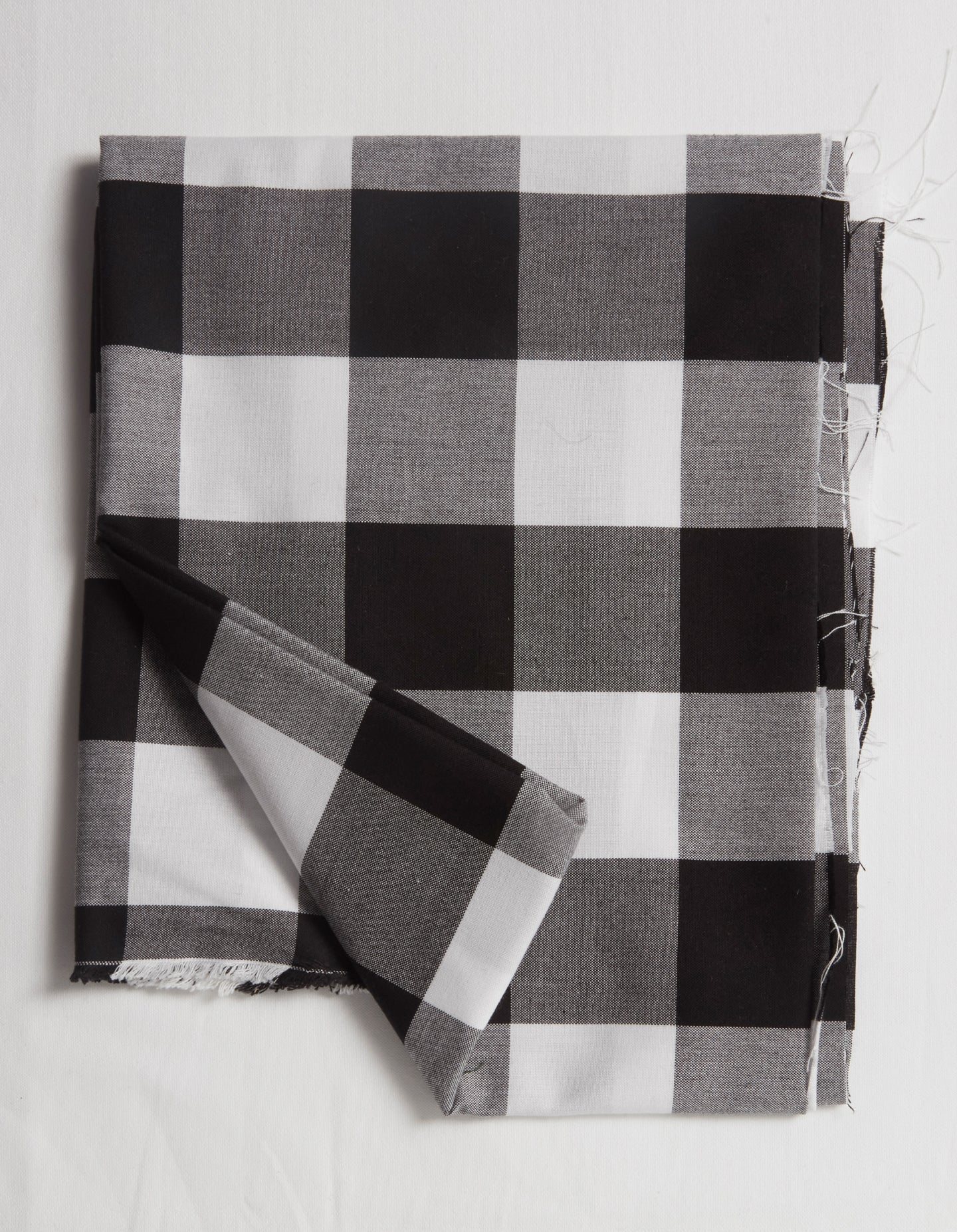 Black & White Buffalo Check Cotton (Sample Fabric)