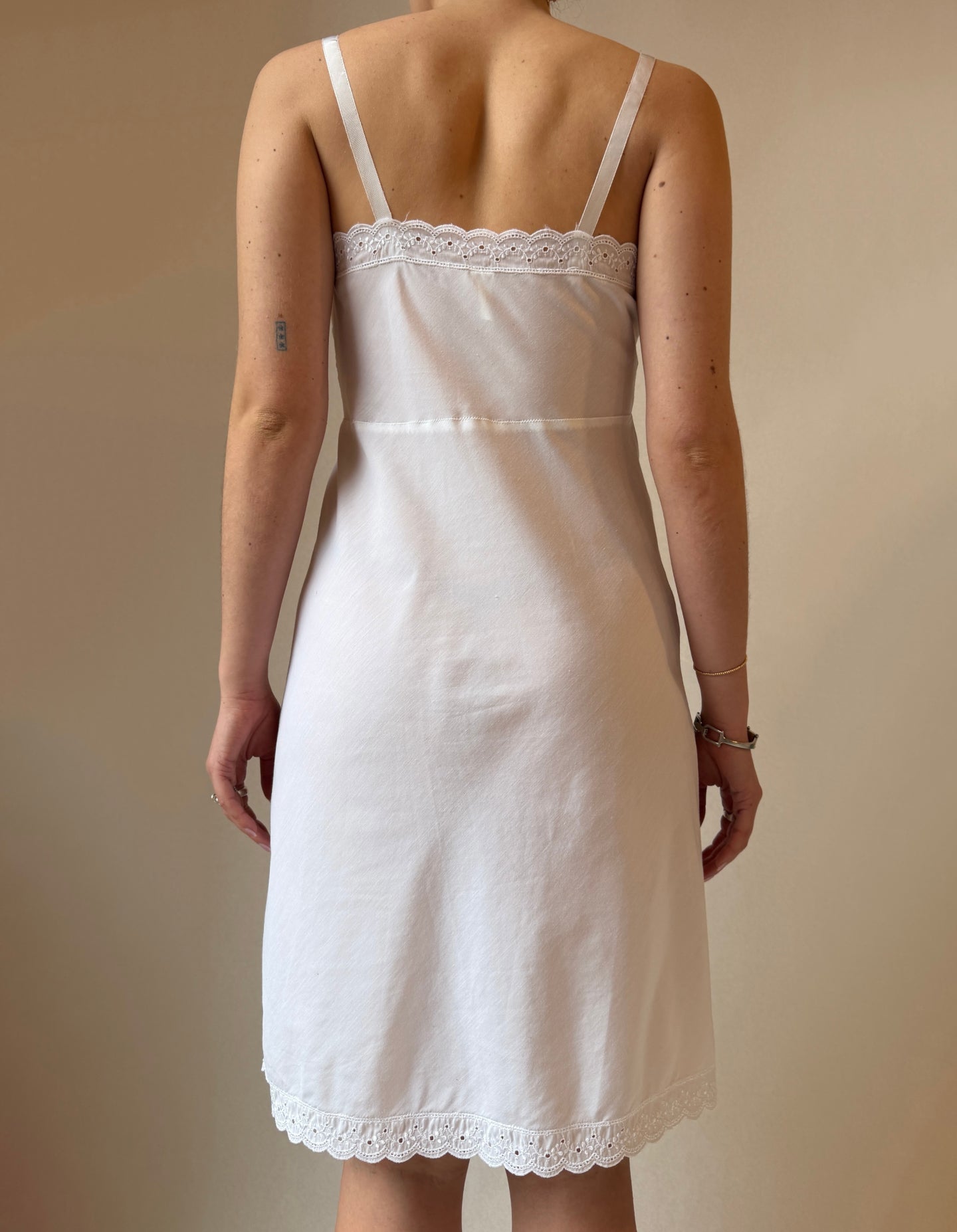 Vintage Cotton Eyelet Slip Dress