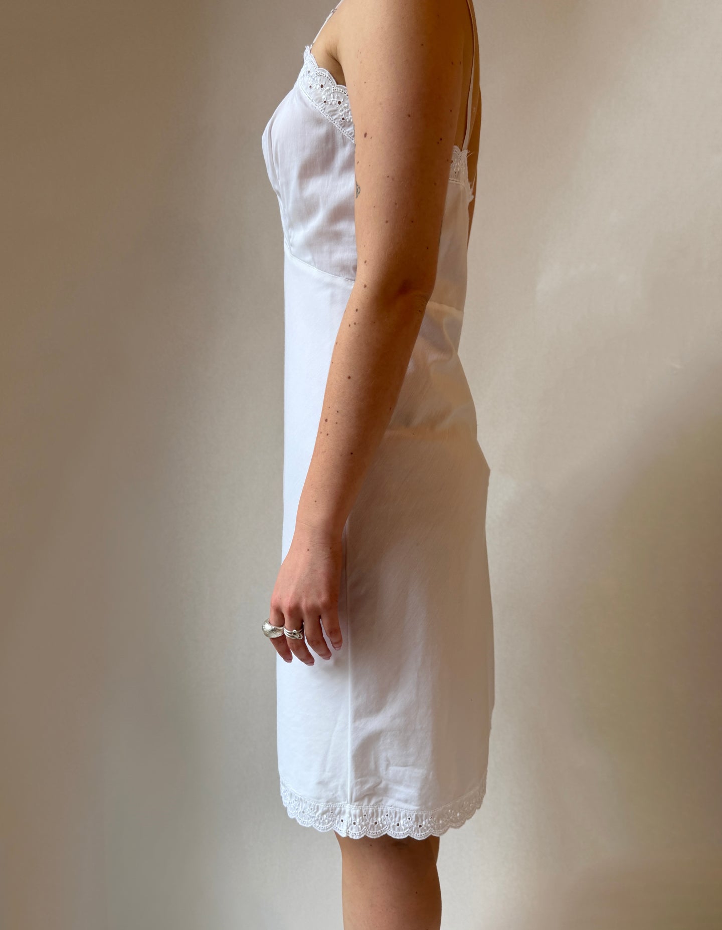 Vintage Cotton Eyelet Slip Dress