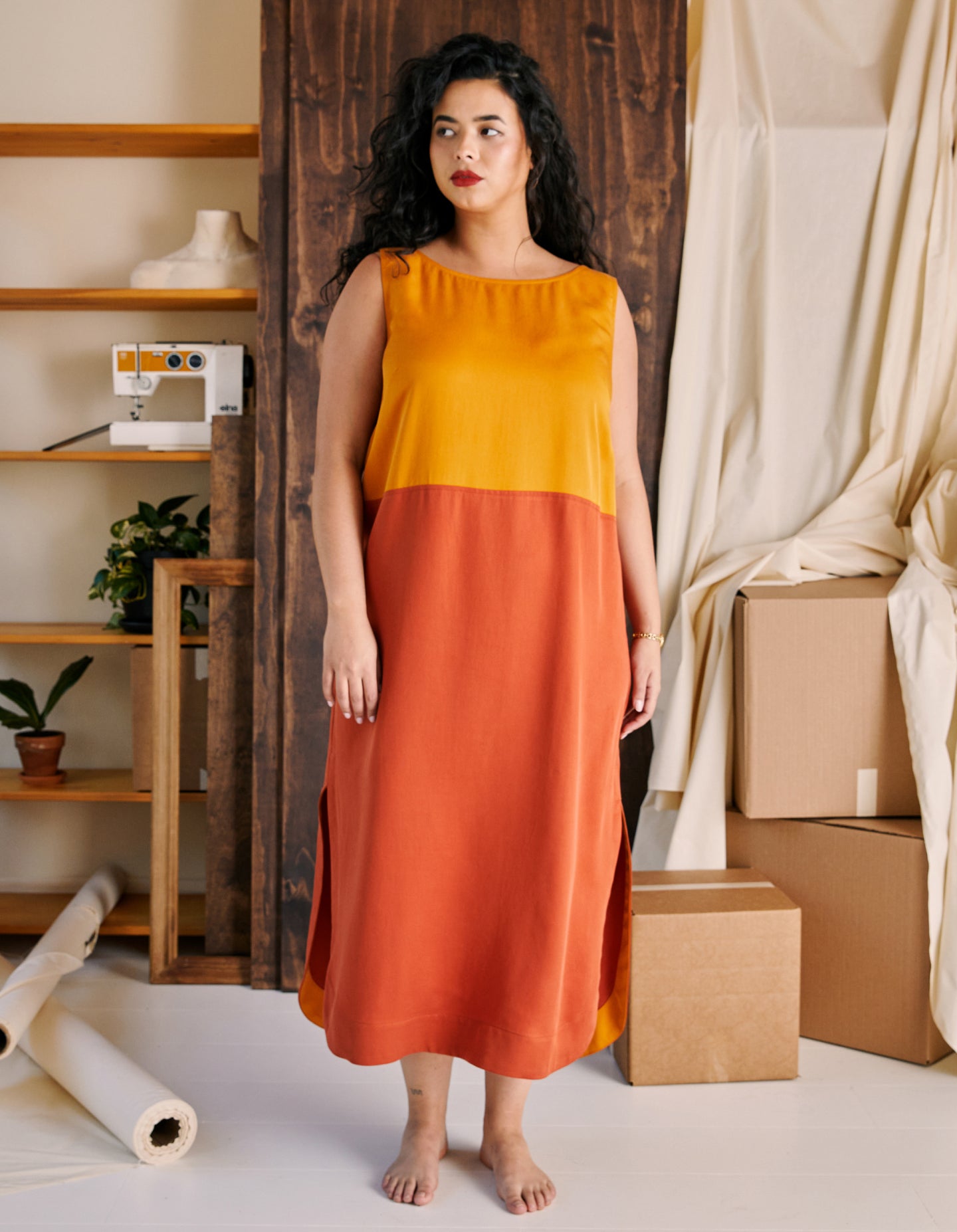 The Muse Dress (Golden Hour Lyocell)