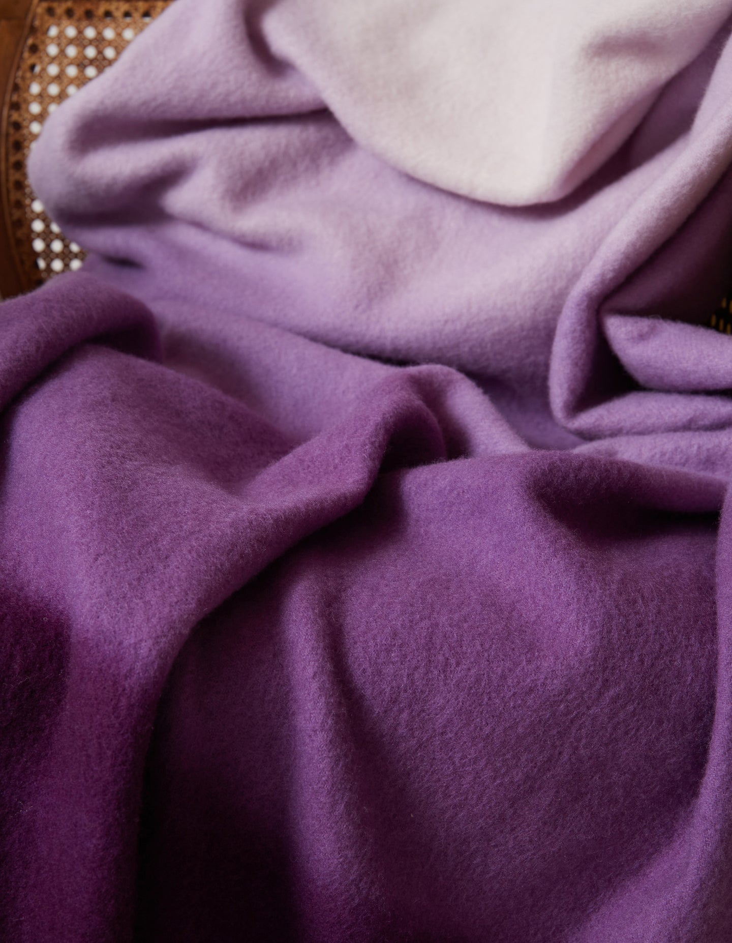 The Gradient Blanket (Big Purple Mongolian Wool)