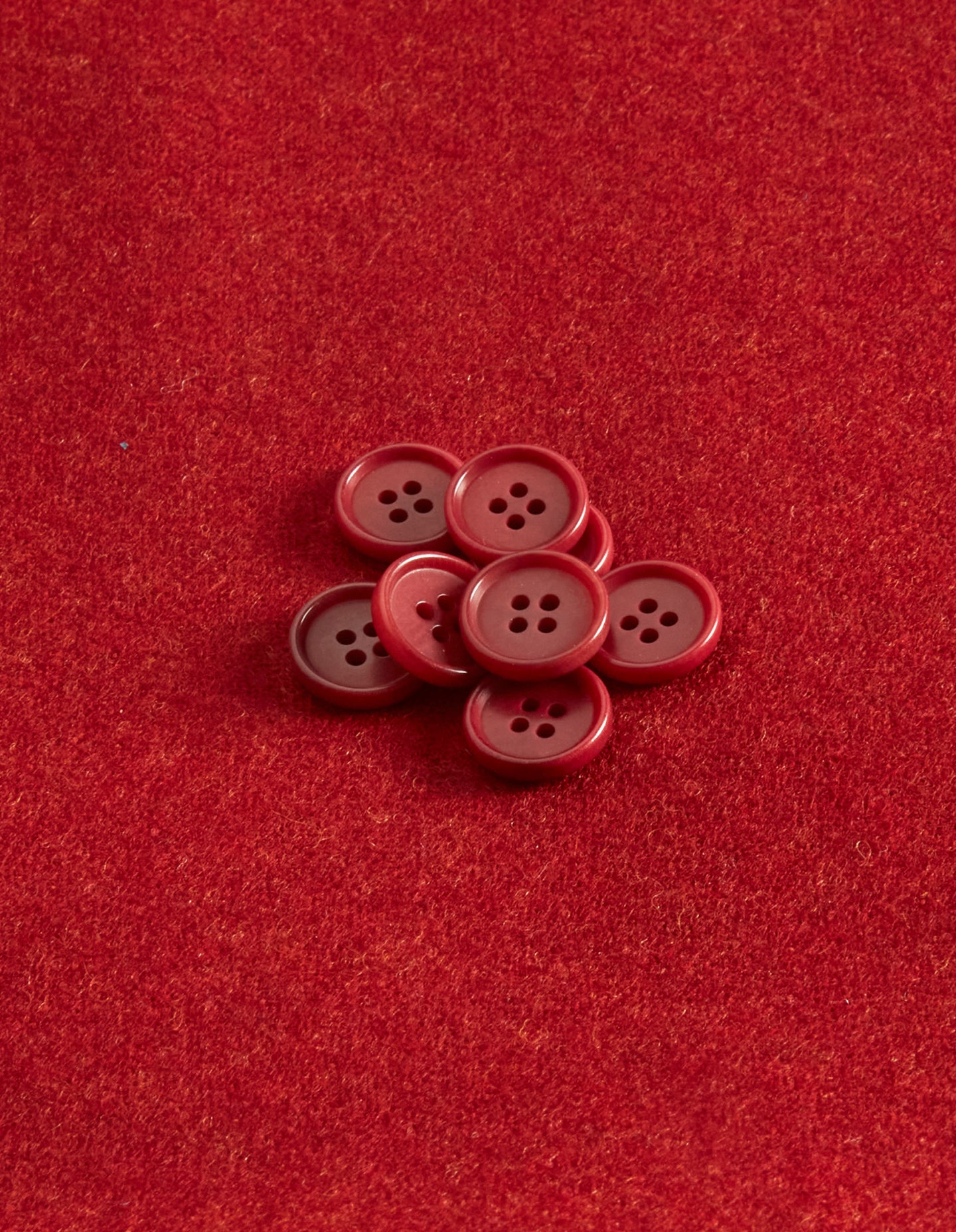 Period Red Raised Rim Corozo (Buttons)