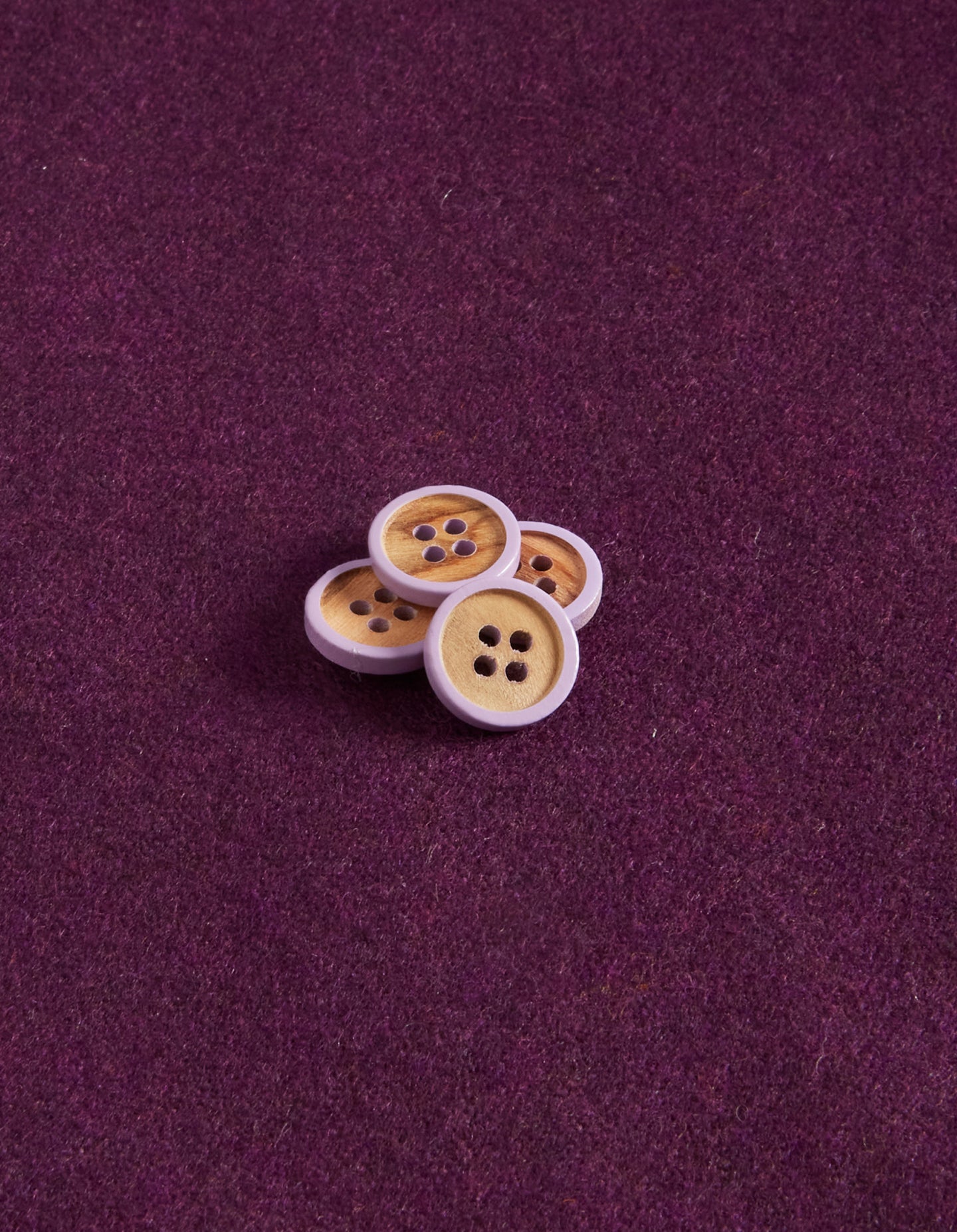 Lavender Painted Olivewood (Buttons)