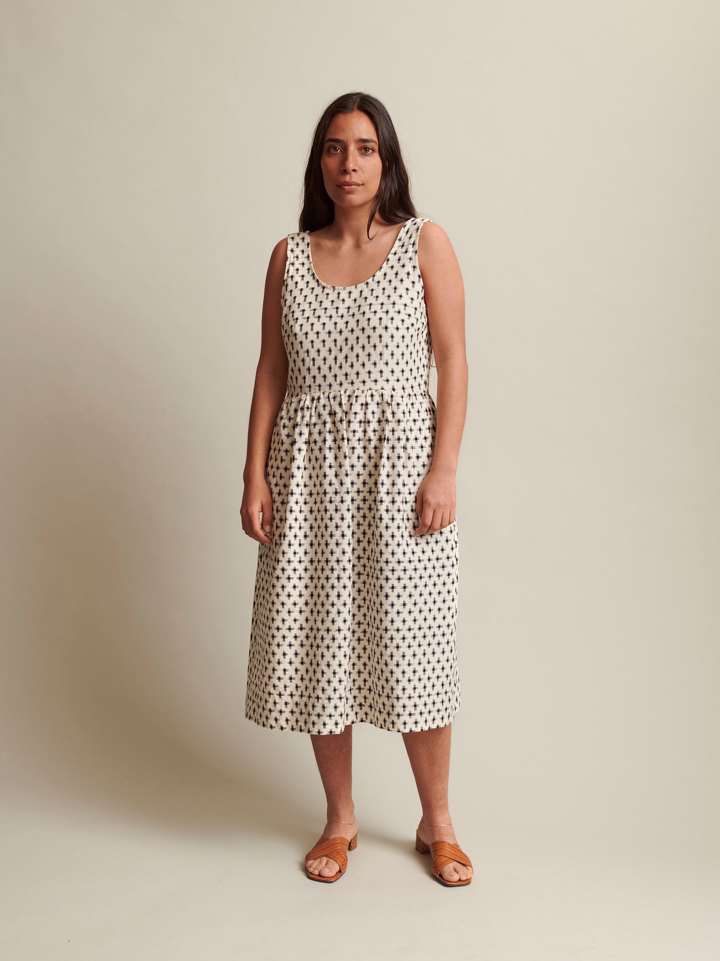 The Easy Dress (Dalmatian Ikat)